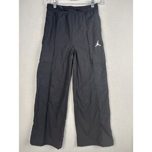 Jordan Cargo Pants Kids Medium 10-12 Black Elastic Waist Mesh Lined Basketball